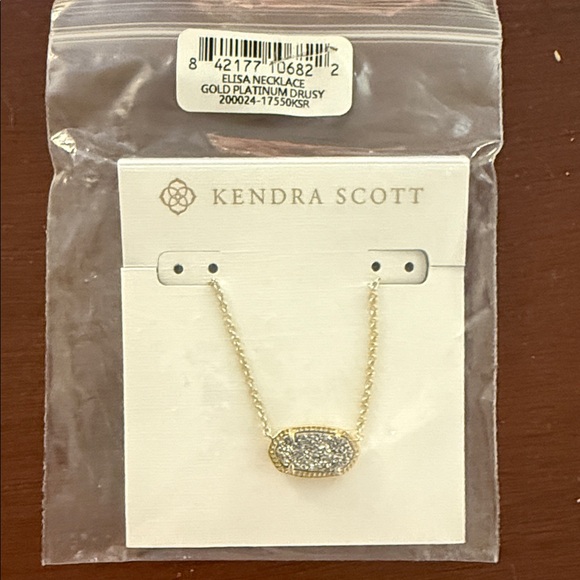 Kendra Scott Jewelry - Kendra Scott Gold Necklace with Silver Drusy